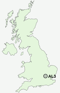 AL3 Postcode map