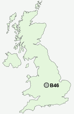 B46 Postcode map