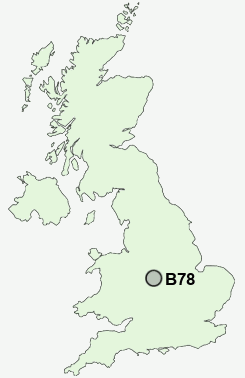 B78 Postcode map