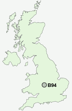 B94 Postcode map