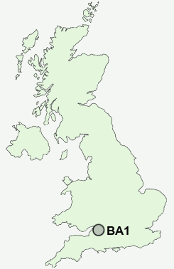 BA1 Postcode map