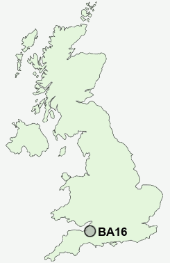 BA16 Postcode map