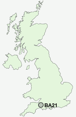 BA21 Postcode map