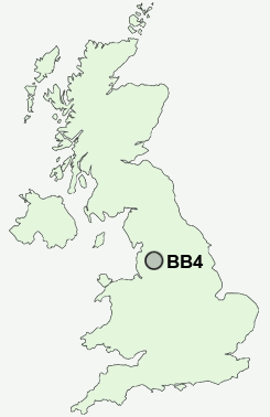 BB4 Postcode map