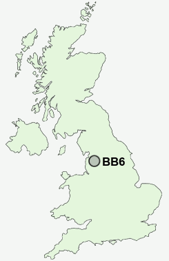 BB6 Postcode map