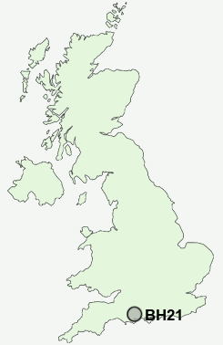 BH21 Postcode map