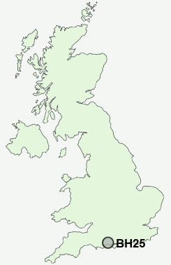 BH25 Postcode map