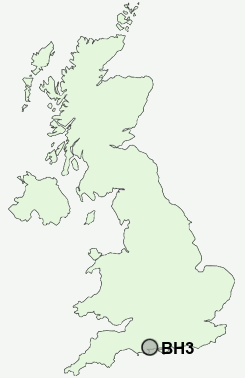 BH3 Postcode map