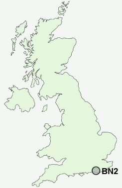 BN2 Postcode map