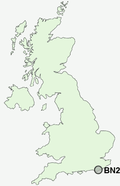 BN20 Postcode map