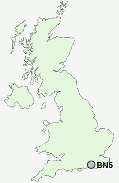 BN5 Postcode map