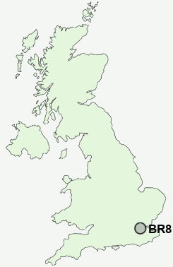 BR8 Postcode map