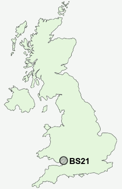 BS21 Postcode map