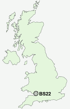 BS22 Postcode map