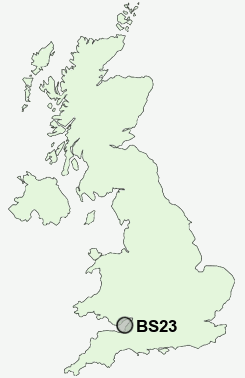 BS23 Postcode map