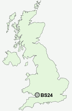 BS24 Postcode map