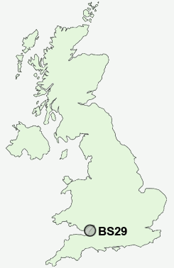 BS29 Postcode map