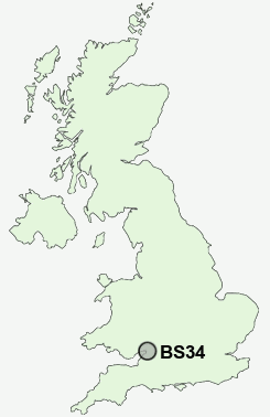 BS34 Postcode map