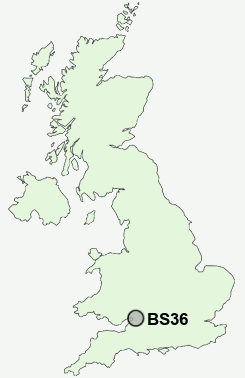 BS36 Postcode map