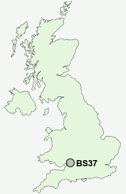 BS37 Postcode map