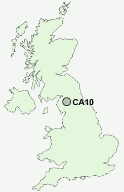 CA10 Postcode map