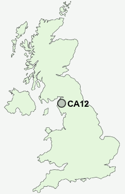 CA12 Postcode map