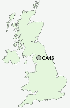 CA16 Postcode map