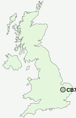 CB7 Postcode map