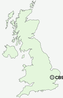 CB9 Postcode map