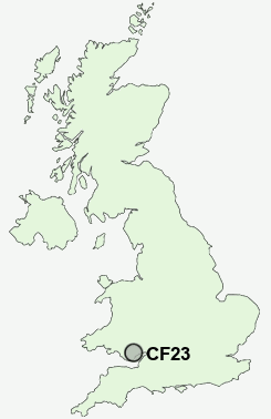 CF23 Postcode map