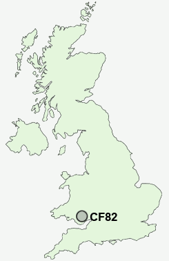 CF82 Postcode map