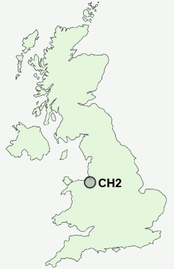 CH2 Postcode map