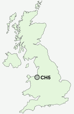 CH5 Postcode map