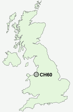 CH60 Postcode map