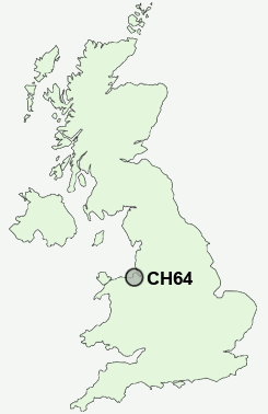 CH64 Postcode map