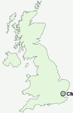 CM0 Postcode map