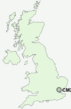 CM2 Postcode map