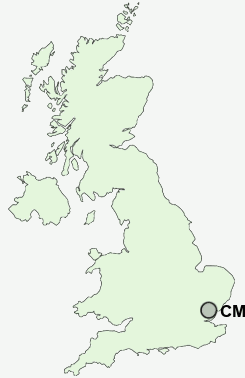 CM9 Postcode map