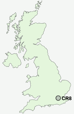 CR8 Postcode map