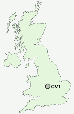 CV1 Postcode map