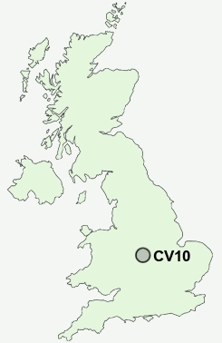 CV10 Postcode map