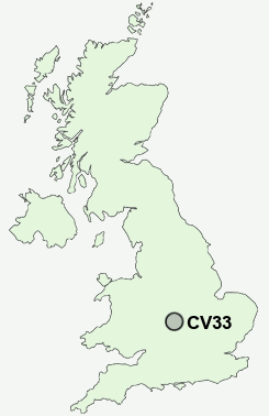 CV33 Postcode map