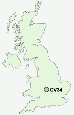 CV34 Postcode map