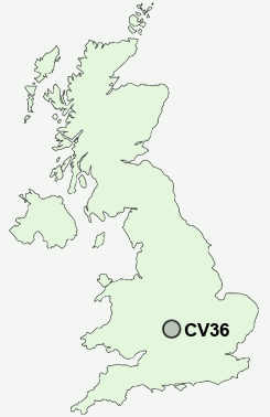 CV36 Postcode map