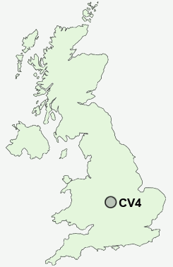 CV4 Postcode map