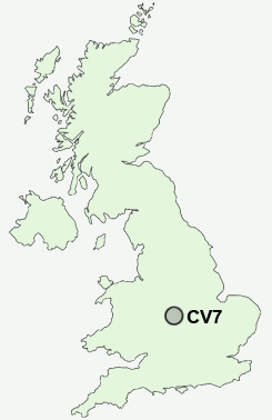 CV7 Postcode map