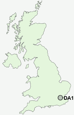 DA1 Postcode map