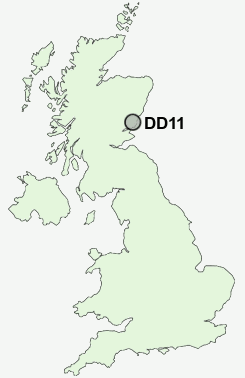 DD11 Postcode map