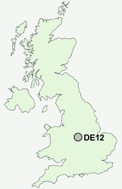 DE12 Postcode map