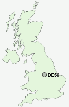 DE56 Postcode map